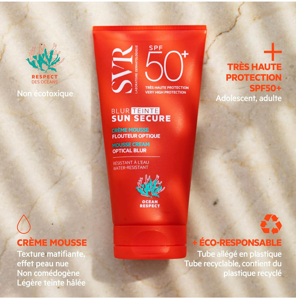 Svr Blur Teinté. Visage Sun secure, Primer Maquillage