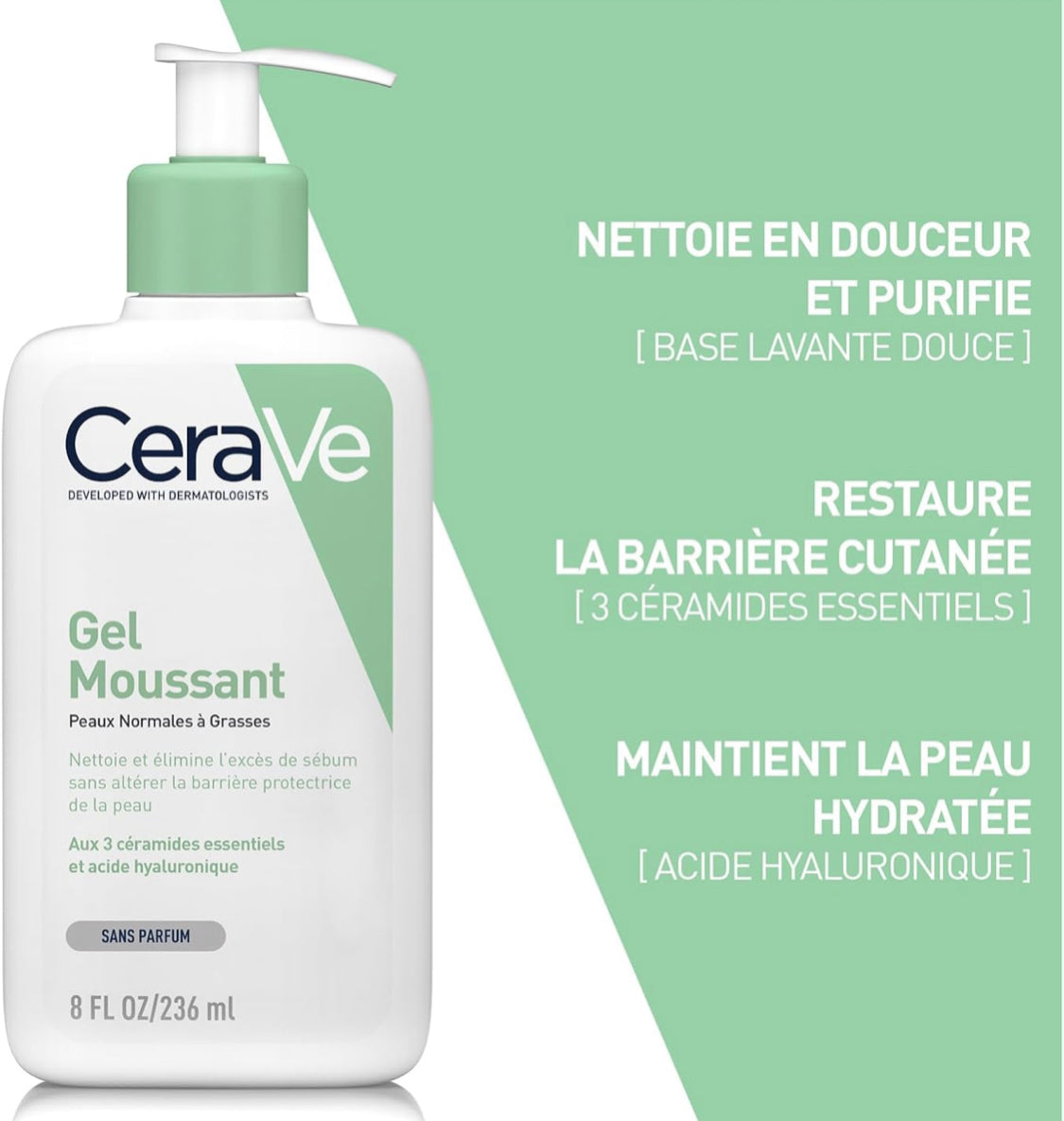 CeraVe - Routine Hydratante, Gel Moussant