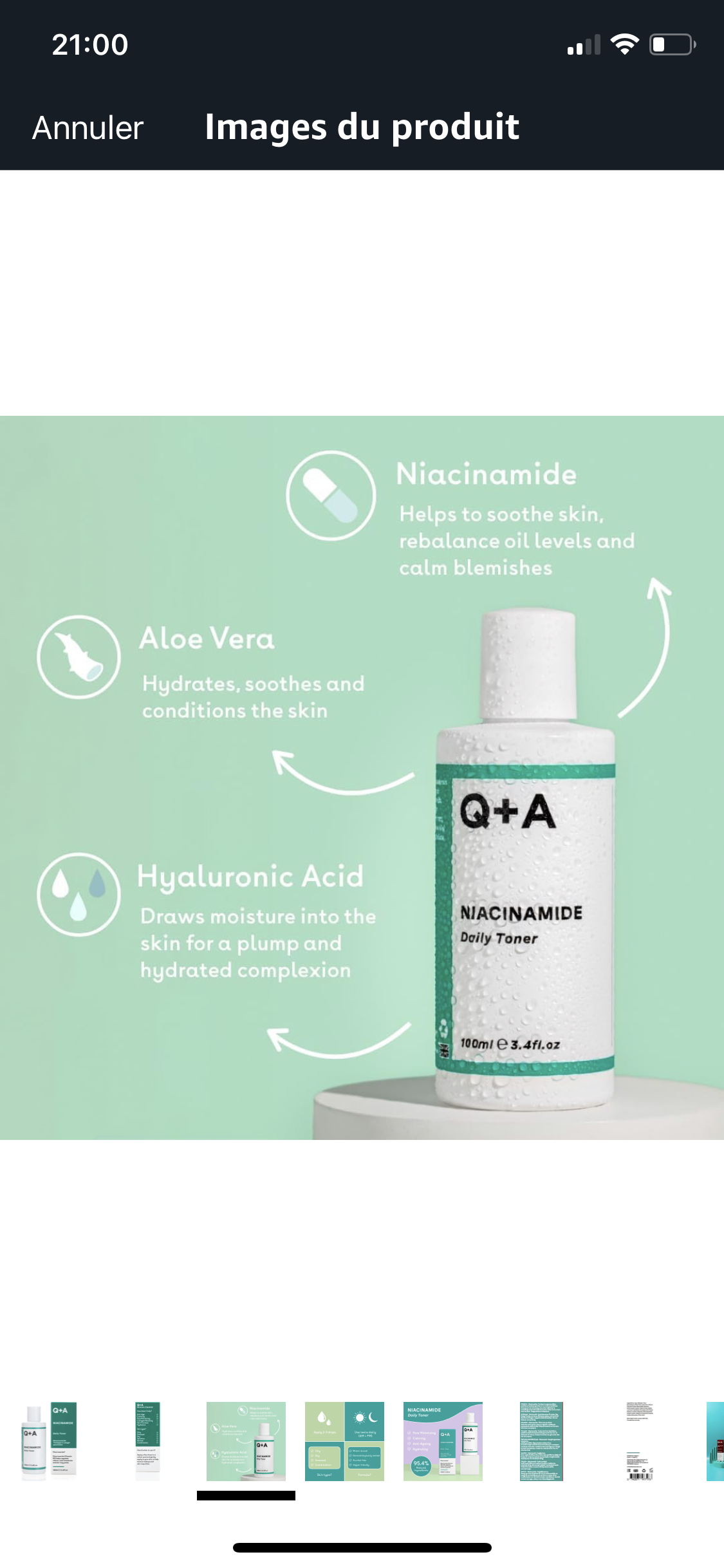 Q+A Niacinamide daily toner