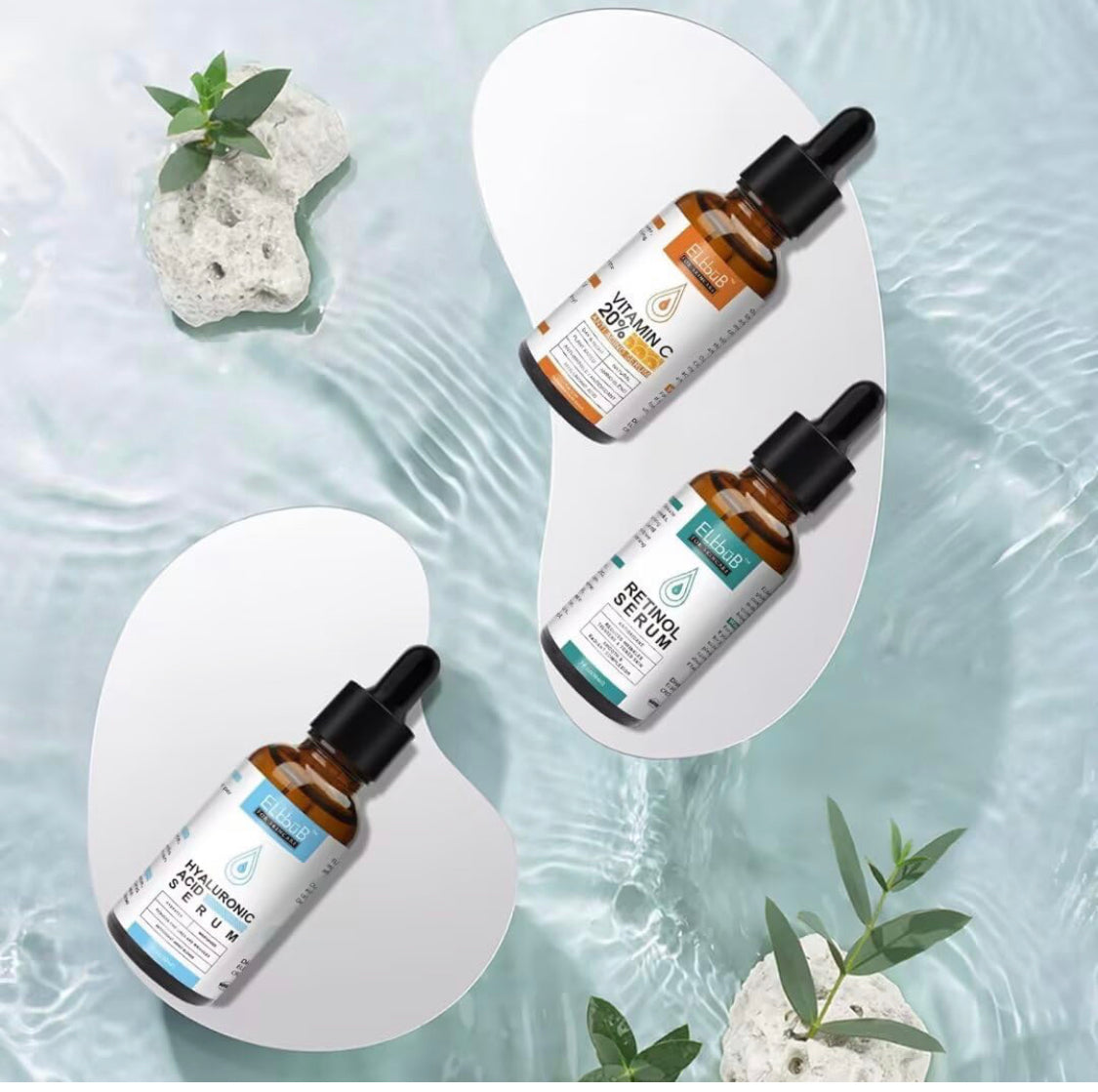 Kit Sérum Vitamine C, Rénitol, Acide Hyaluronique