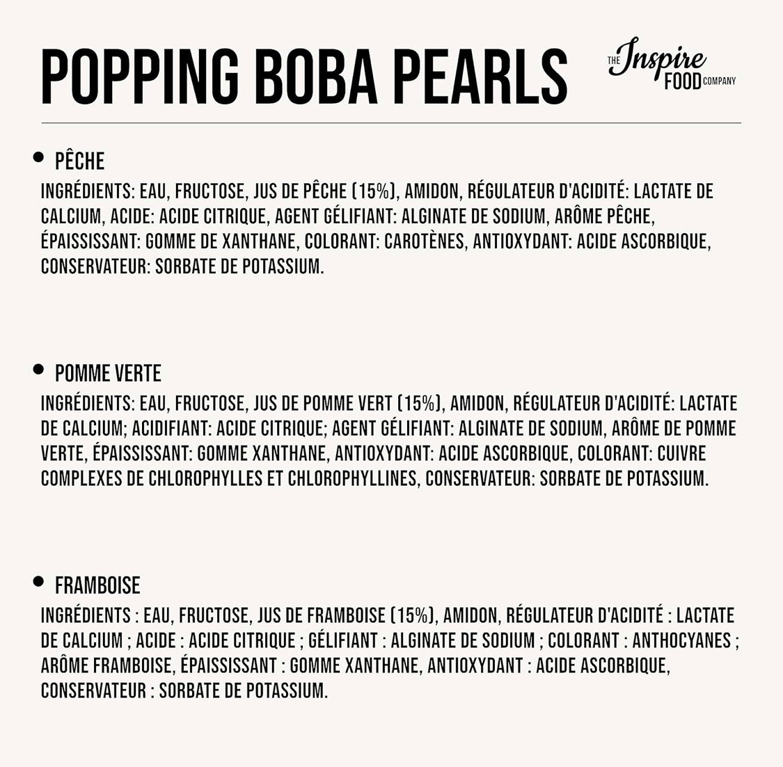 Bubble Tea Perles 3 paquets Pêche, Pomme Verte, Framboise | Bubble tea,