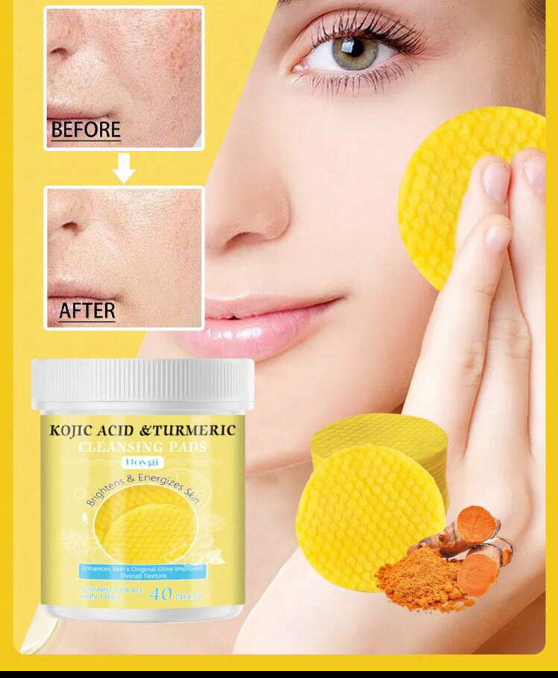 Tampons de nettoyage pour le visage et kojic