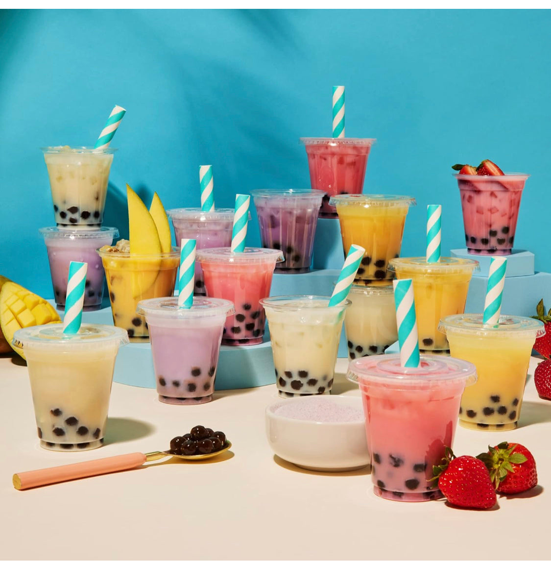 Mini Boba Party Set, Pour 16 portion