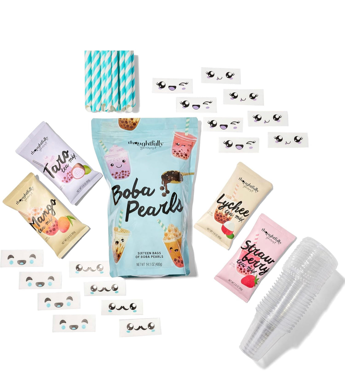 Mini Boba Party Set, Pour 16 portion