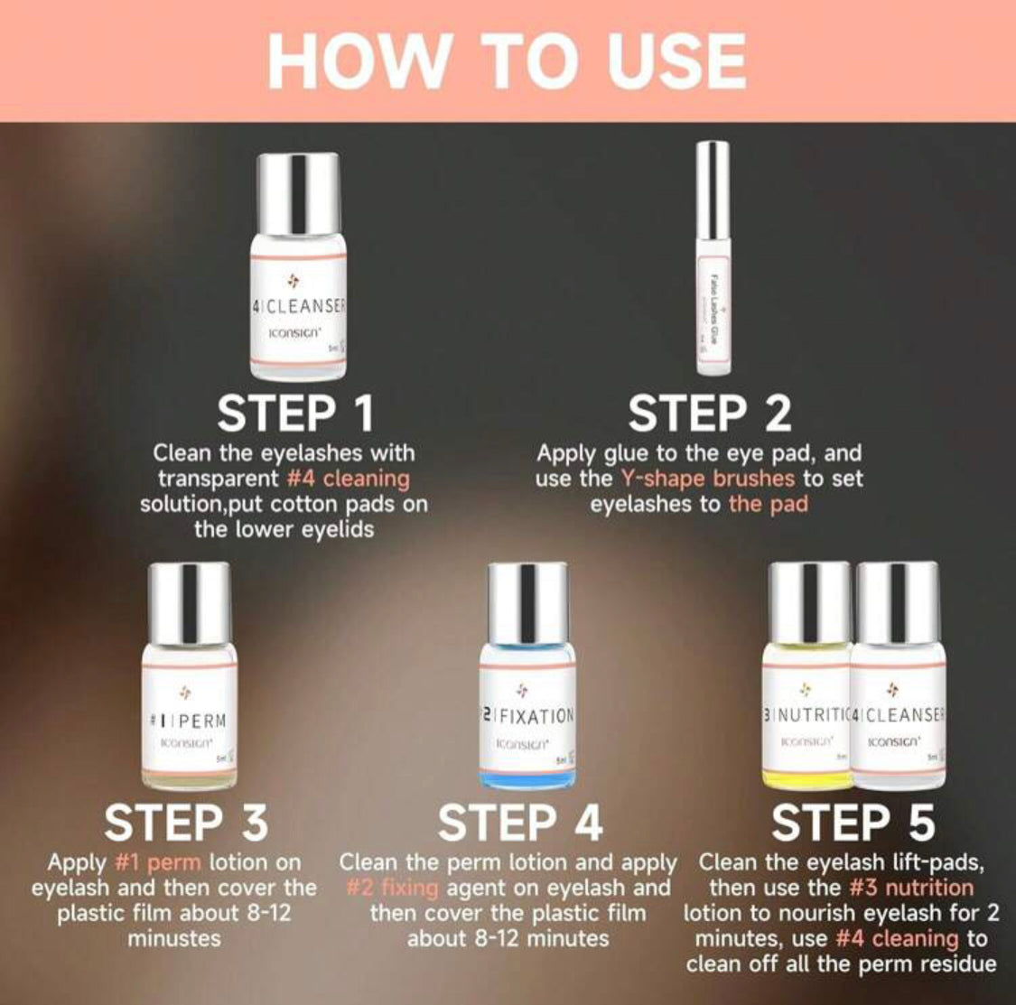 Kit de permanente de cils / sourcils